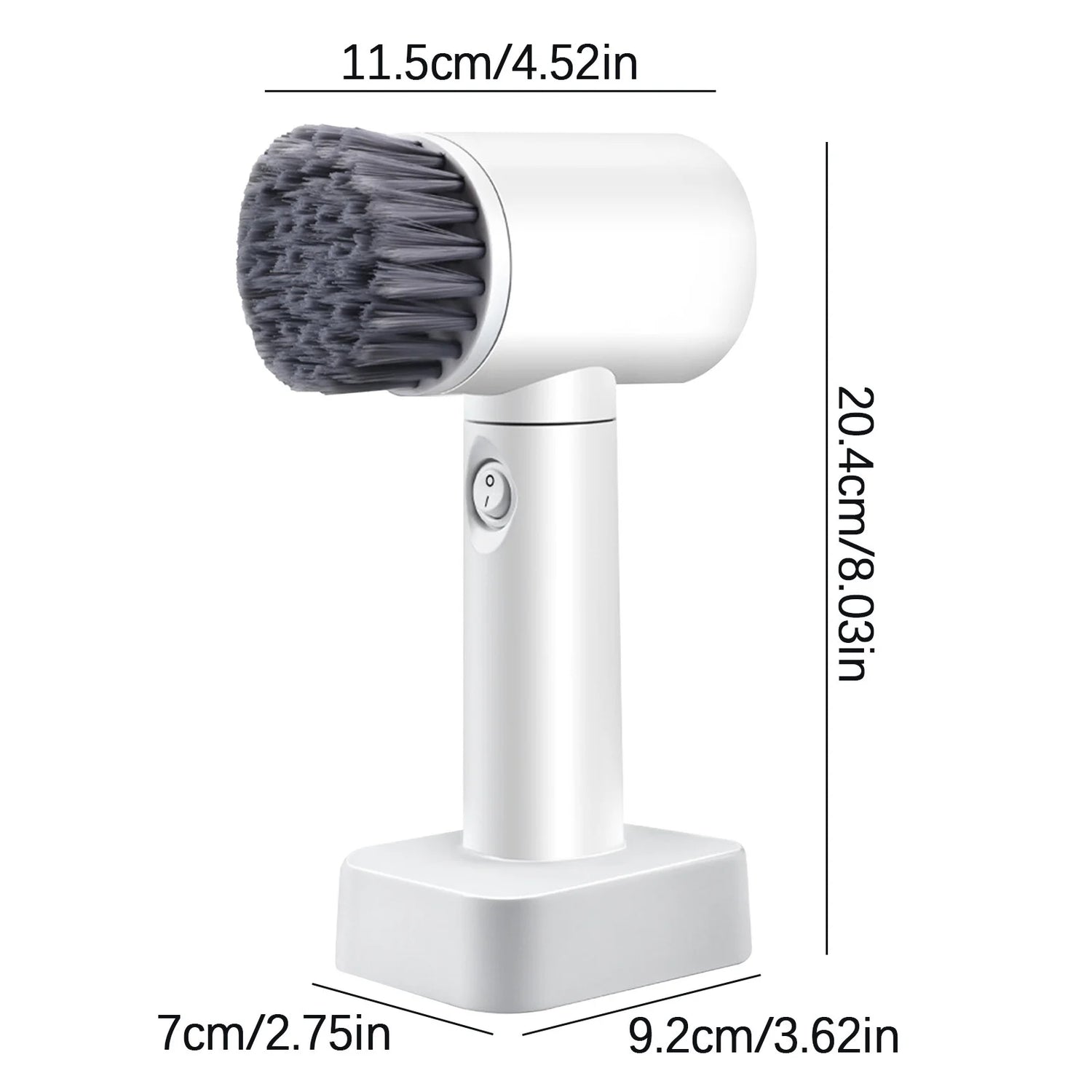 Multifunctional Electric Cleaning Brush with 5 Replaceable Heads, Household Kitchen Bathroom Dish Cleaner, Corded or Battery Operated, Ergonomic Handle for Multi-Surface Cleaning