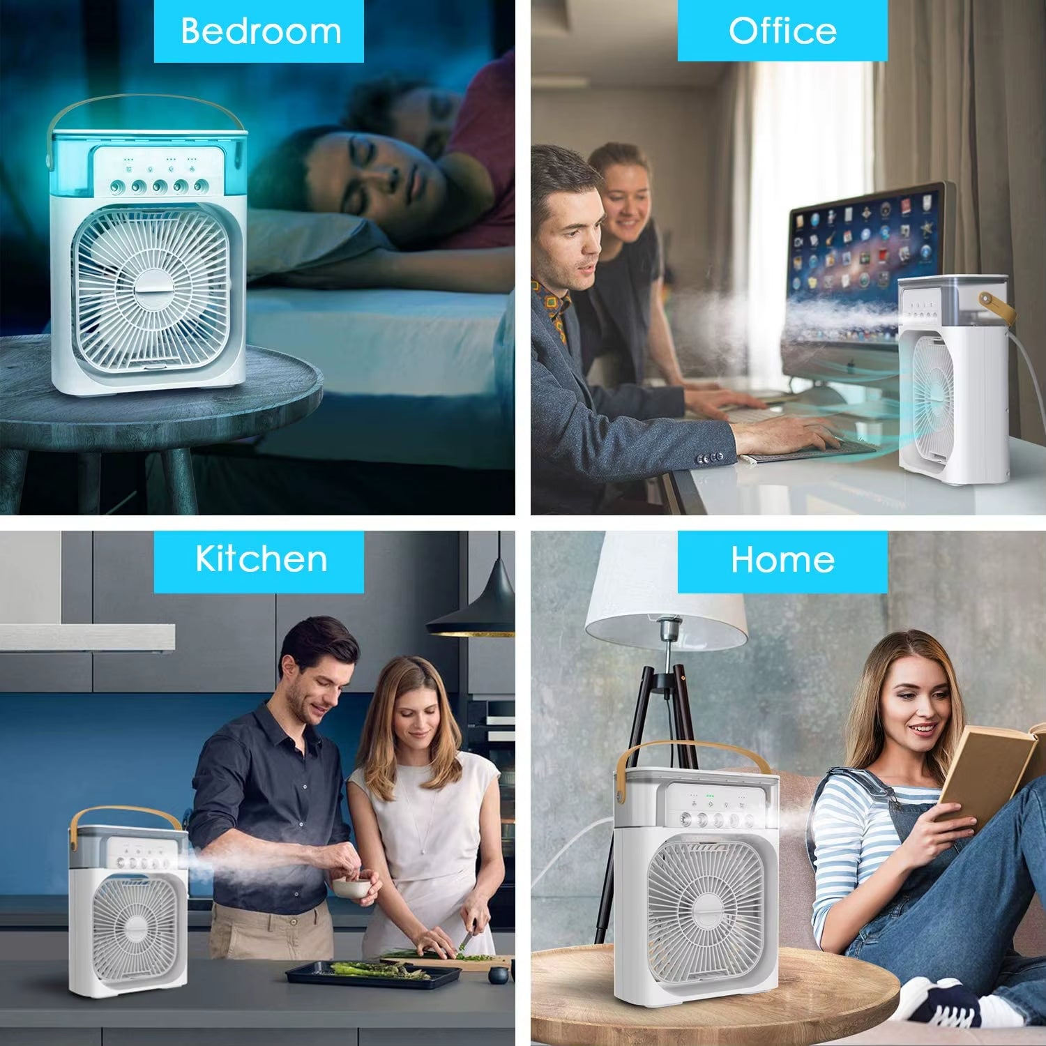 Factory Portable LED DC Air Conditioner Cooler Fan for Garage Durable Plastic Climatiseur Portable Aire Acondicionado Portatil