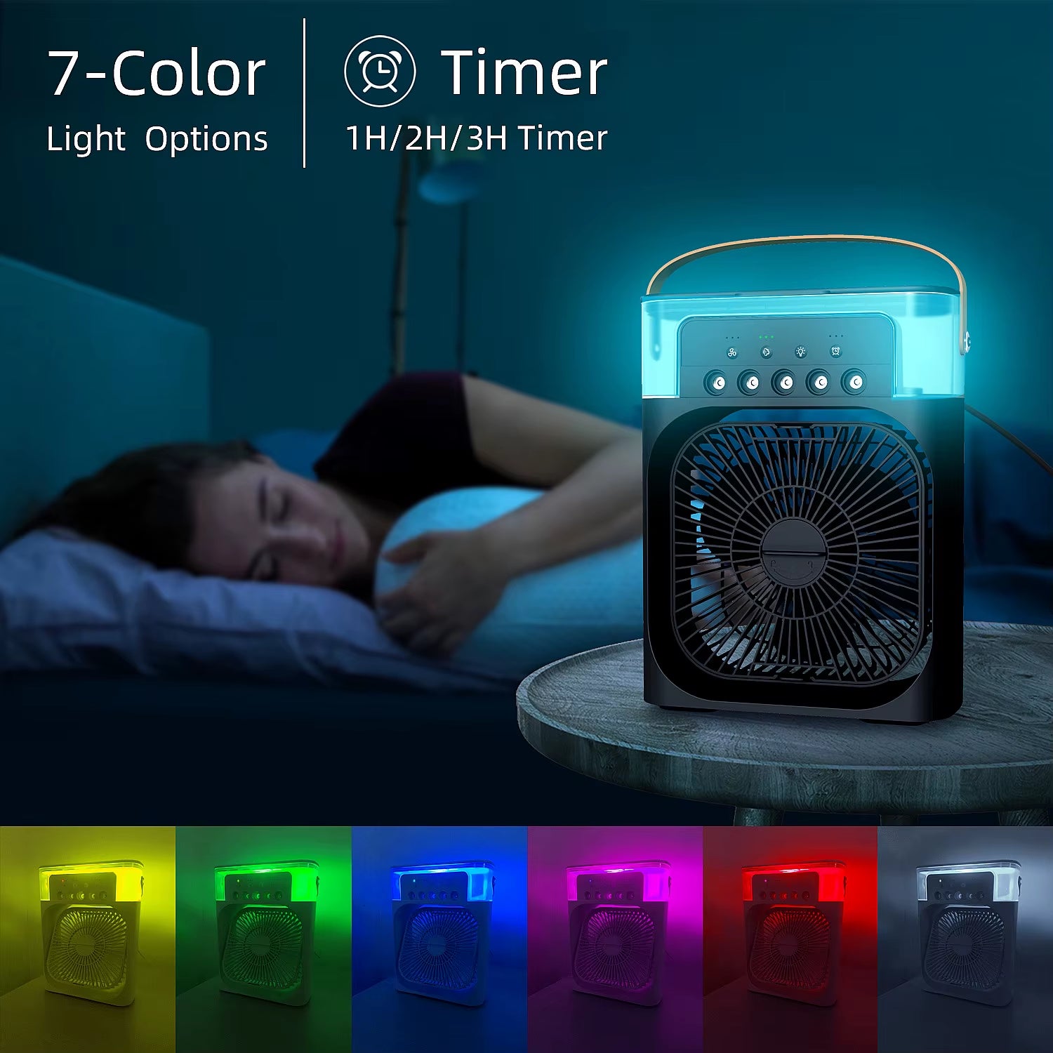 Factory Portable LED DC Air Conditioner Cooler Fan for Garage Durable Plastic Climatiseur Portable Aire Acondicionado Portatil